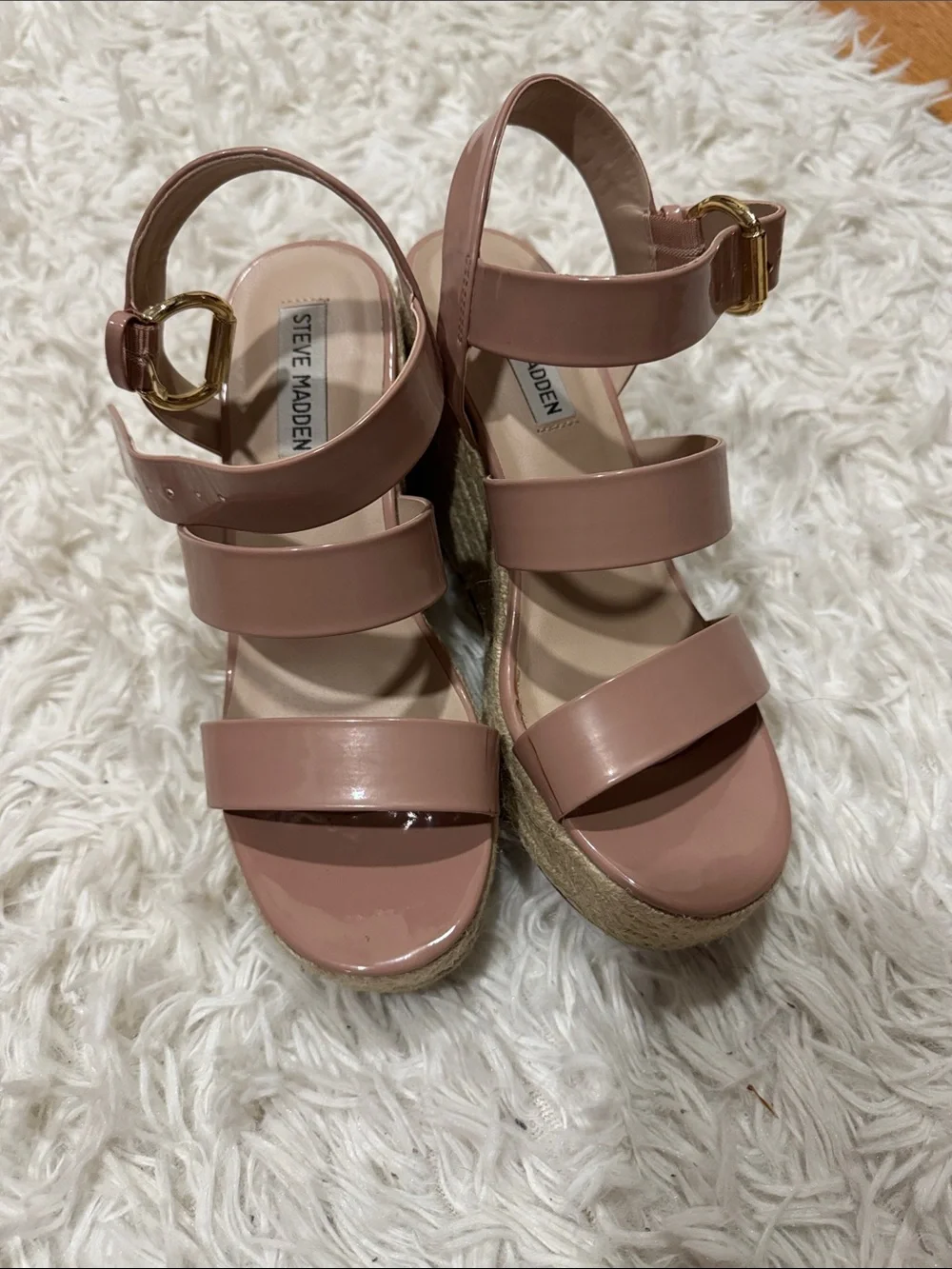 Steve Madden Blush Pink Platform Wedge Sandals
